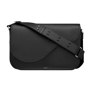 DIOR Saddle Grained Calfskin Saddle Bag Messenger Bag Crossbody Bag Shoulder Bag Men's Black