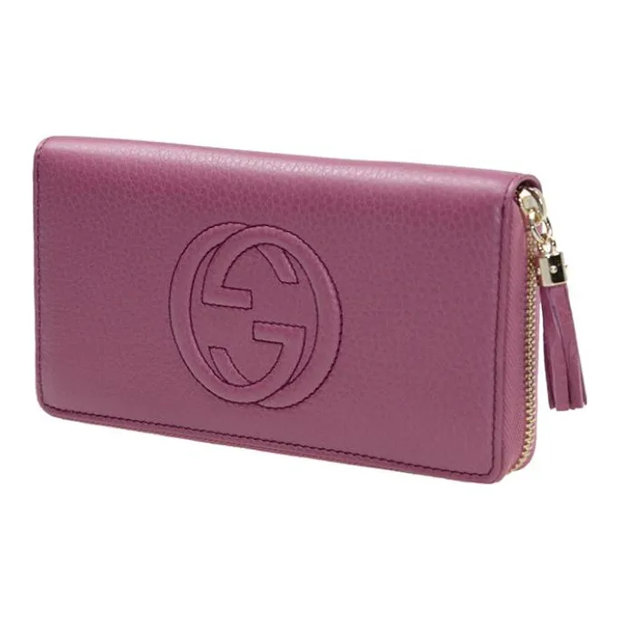 GUCCI Soho Cow Leather Wallet Women's Purple-1