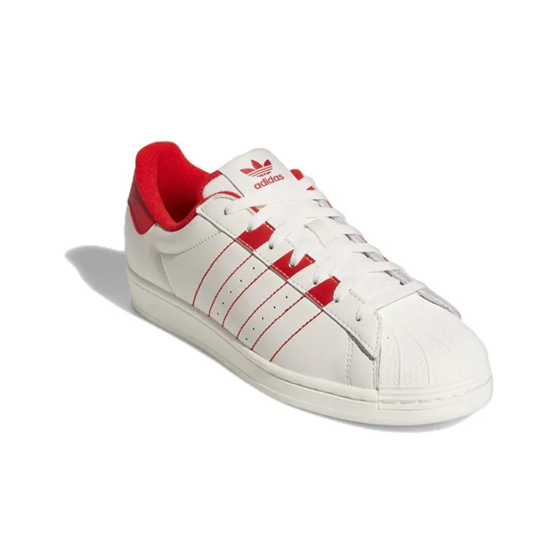 Superstar Adidas Originals 'White Vivid Red'-2