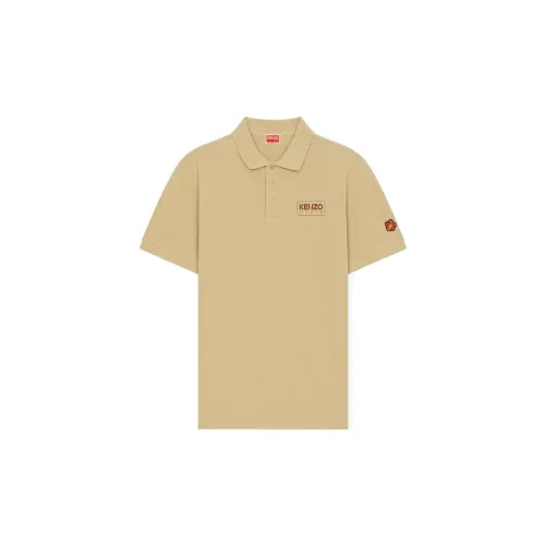 KENZO Polo Shirts Men Earth Yellow