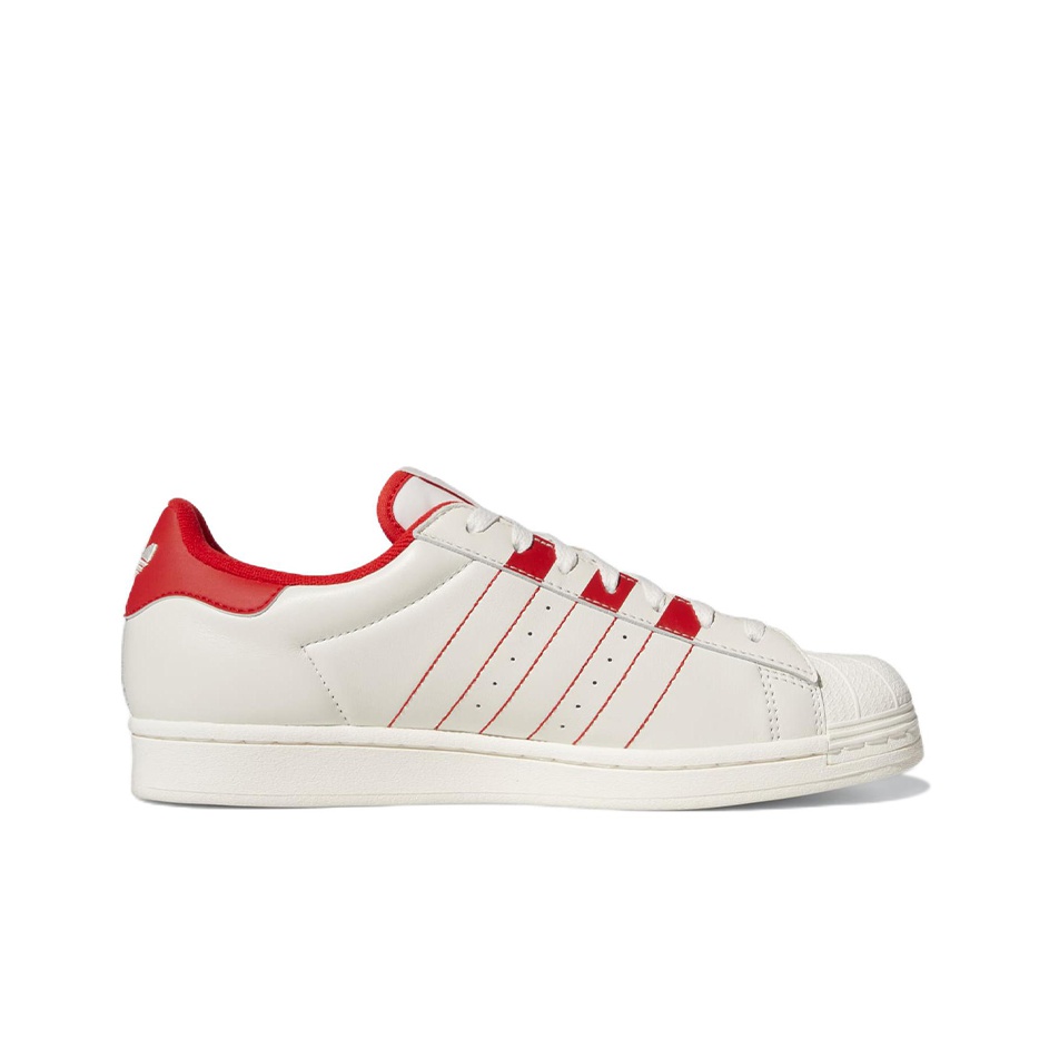 Adidas Originals Originals Superstar White Vivid Red POIZON