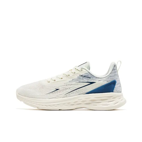 Erke Running Shoes Men Low-Top Ivory/Navy Blue