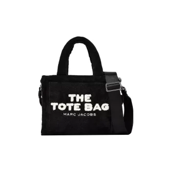 MARC JACOBS Terry Cloth Tote Bag, Shopping Bag, Shoulder Bag, Crossbody Bag, Handbag Mini Women's Black