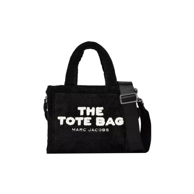 MARC JACOBS Terry Cloth Tote Bag, Shopping Bag, Shoulder Bag, Crossbody Bag, Handbag Mini Women's Black-0