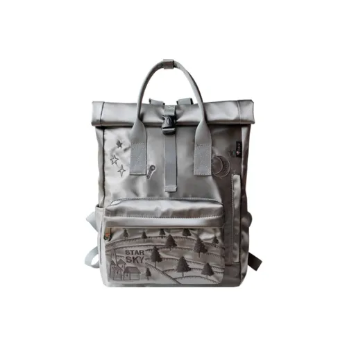 FLOWER PRINCESS Backpacks Pearlescent Gray