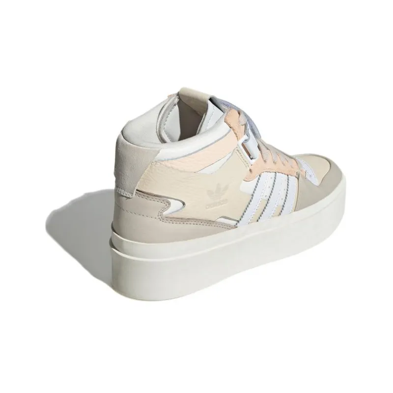 Adidas Forum Bonega Mid Ecru Tint Cloud White Bliss Orange Women's-3