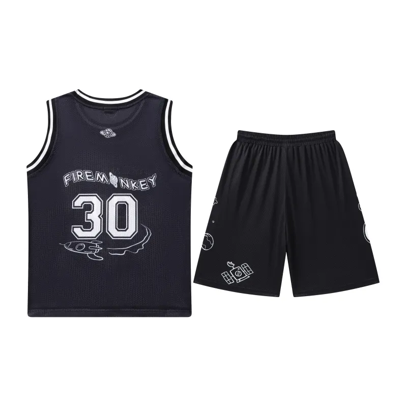 FireMonkey Basketball Suit Unisex Black-8