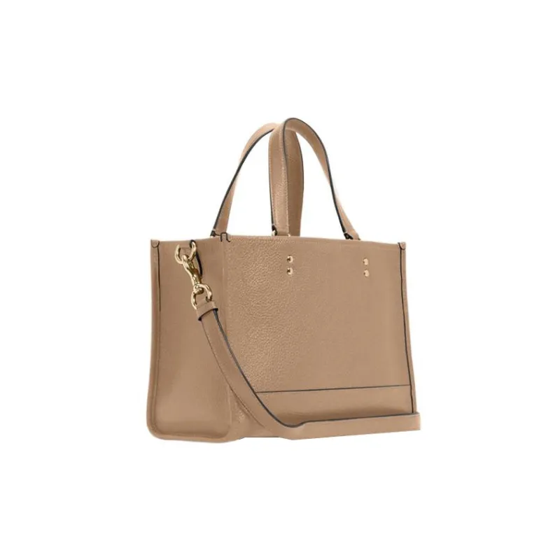 COACH Dempsey Cow Leather Tote Bag, Shopping Bag, Handbag, Shoulder Bag, Crossbody Bag Tubas Women's Taupe-1