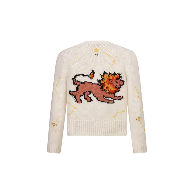 DIOR Lion-intarsia Knitted Cardigan-1