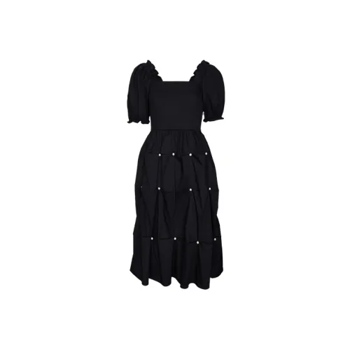 URBAN REVIVO Short-Sleeved Dresses Women's Jet Black