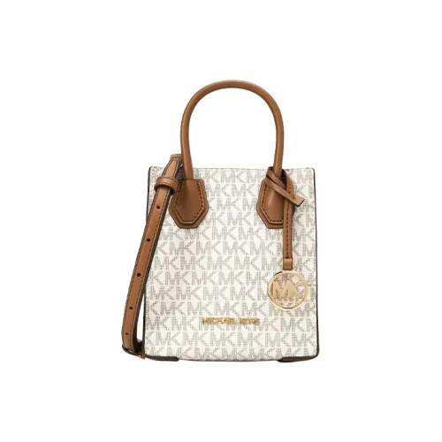 MICHAEL KORS Mercer Leather Sheet Music Bag Trunk Bag Portable Crossbody Bag Shoulder Bag Mini Women's Vanilla