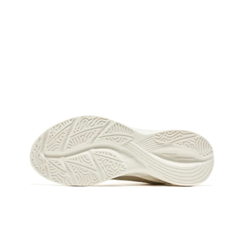 Erke Cushioned Slip-Resistant Support Low-Top Running Shoes Women's White Orange-4