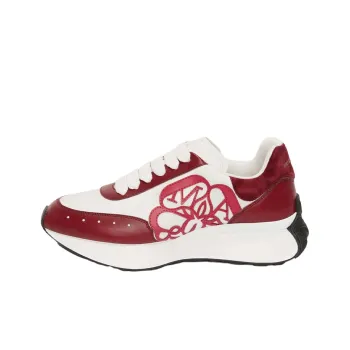 Alexander McQueen Sprint Runner Low Top Casual Shoes Women's Red