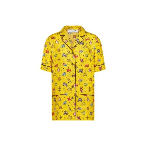 DIOR Quarterly New Products Shirts Women's Yellow