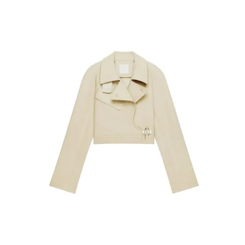 Givenchy Cropped Coats Women's Beige