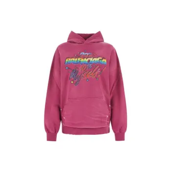 Balenciaga Hoodie 'Dark Fuschia'