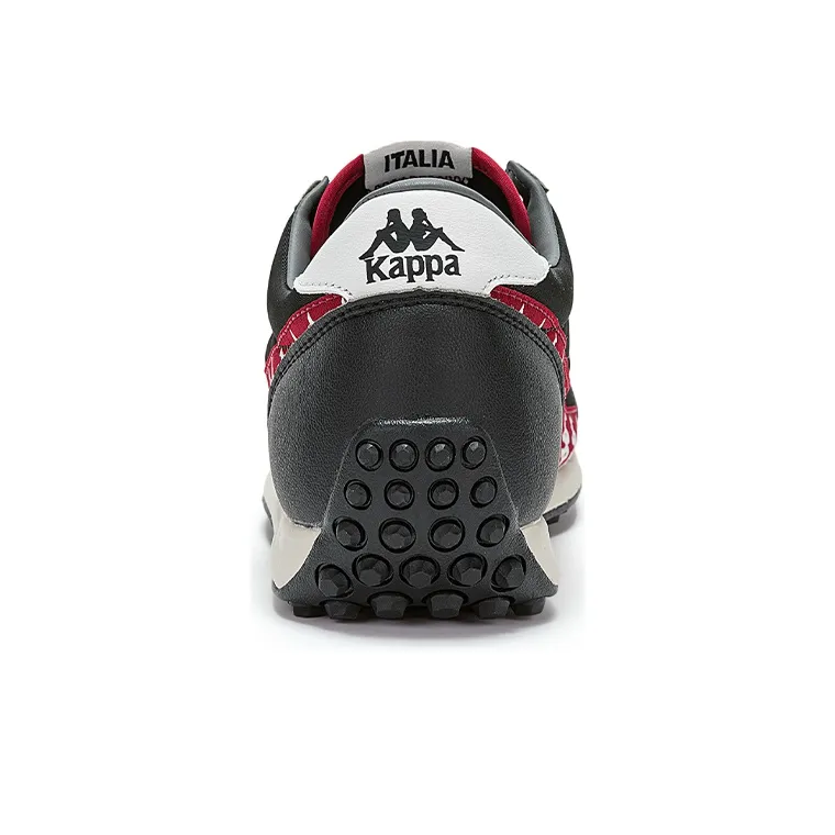 Kappa Anti Slip And Wear Resistant Lightweight Low Top Running Shoes Unisex Black Red-5