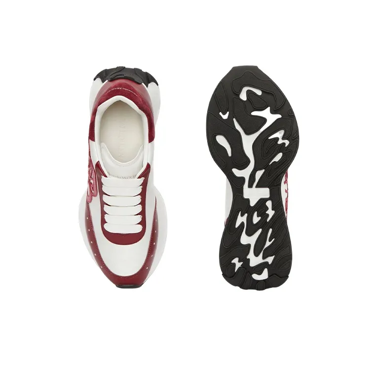 Alexander McQueen Sprint Runner Low Top Casual Shoes Women's Red-2