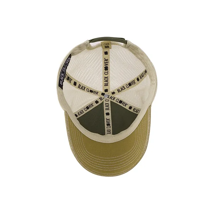 BLACK CLOVER Baseball Caps Men Dark Green Khaki Fabric-3