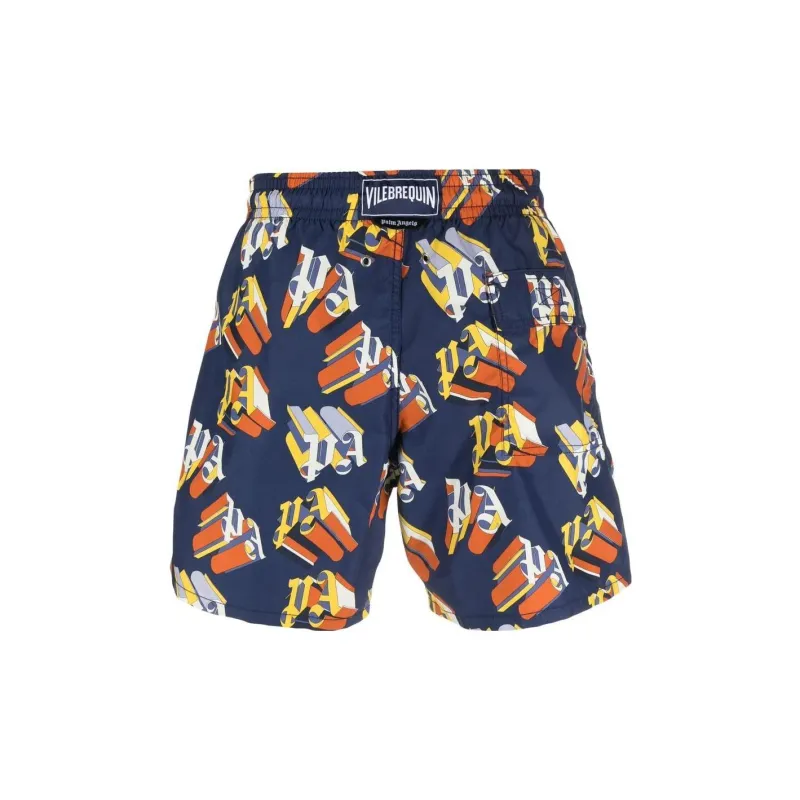 PALM ANGELS X Vilebrequin Monogram Swim Shorts-1