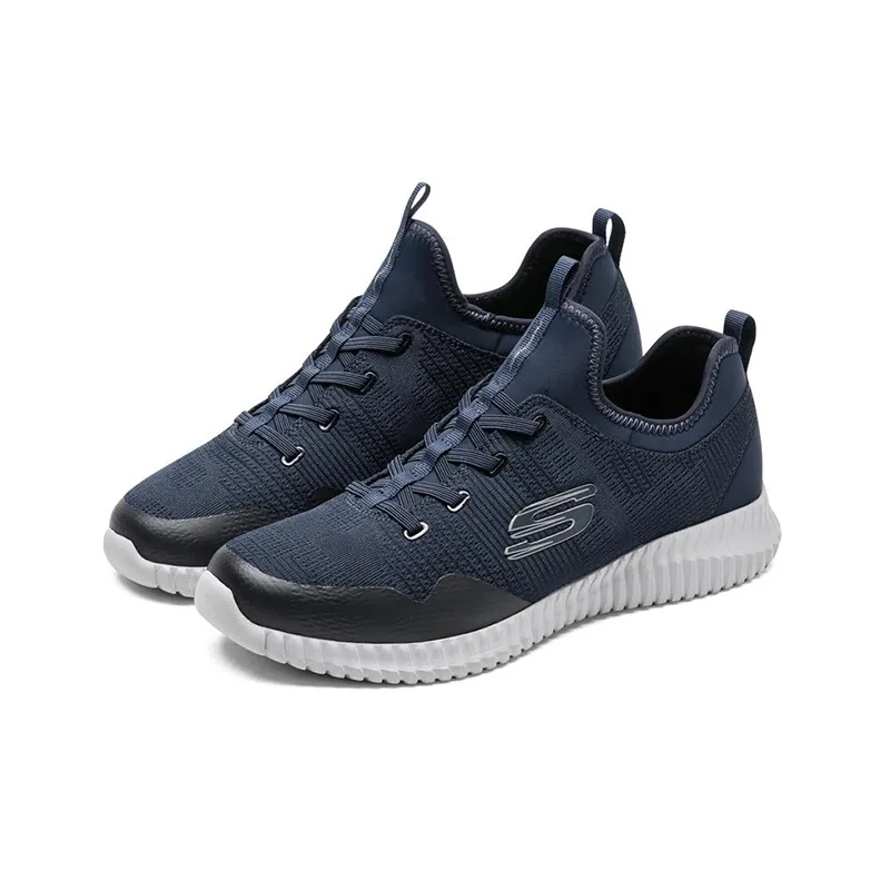 Skechers Elite Fle Lasker Cushioning Anti-Slip And Wear-Resistant Low-Top Casual Shoes Men's Navy-2