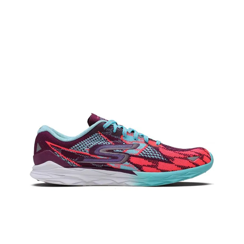 Skechers GO RUN Cushioning Anti-Slip And Wear-Resistant Low-Top Running Shoes Women's Purple Green-1