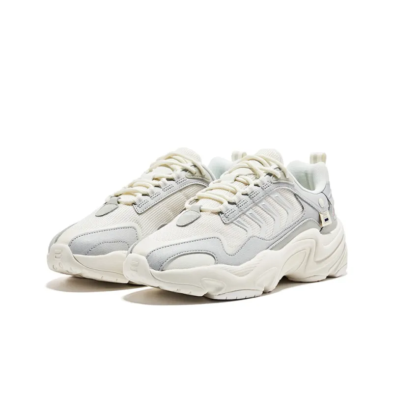 Erke Seeking Light Low-Top Running Shoes Women's White Gray-1