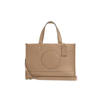 COACH Dempsey Cow Leather Tote Bag, Shopping Bag, Handbag, Shoulder Bag, Crossbody Bag Tubas Women's Taupe