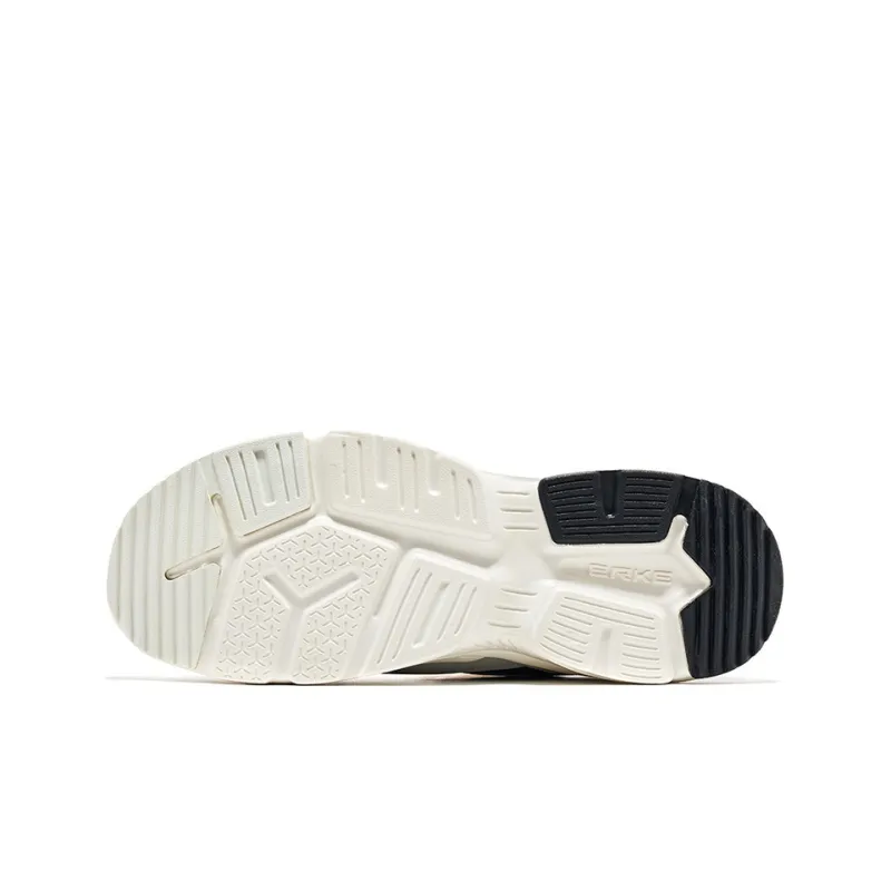Erke Cushioning Anti-Slip And Wear-Resistant Low-Top Casual Shoes Men's White Black-3
