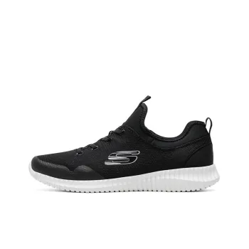 Skechers Elite Fle Lasker Cushioning Anti-Slip And Wear-Resistant Low-Top Casual Shoes Men's Black White