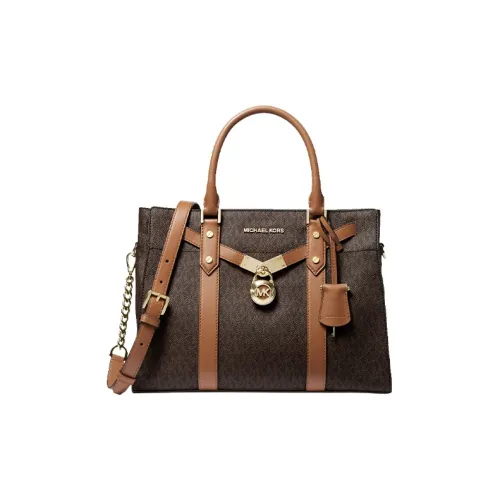 MICHAEL KORS Artificial Leather Briefcase, Crossbody Bag, Handbag Tubas Women's Dark Brown/Acorn Brown