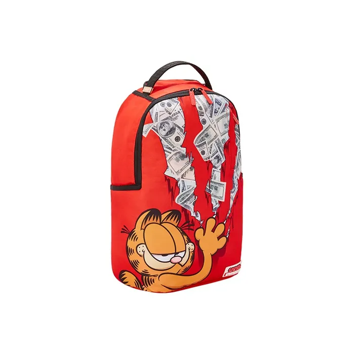 SPRAYGROUND DLX Garfield Collaboration Polyester Commute Backpack Large Size Unisex Red-3