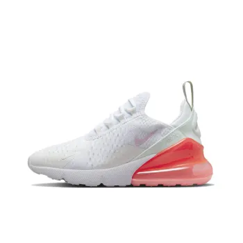 Nike Air Max 270 Cushioning Anti-Slip And Wear-Resistant Low-Top Casual Shoes GS White Orange