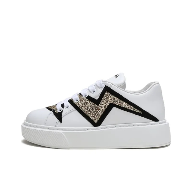 PRADA Skateboard Shoes Women's White-0