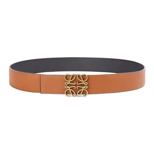 LOEWE Leather Belts Unisex Tan/Black