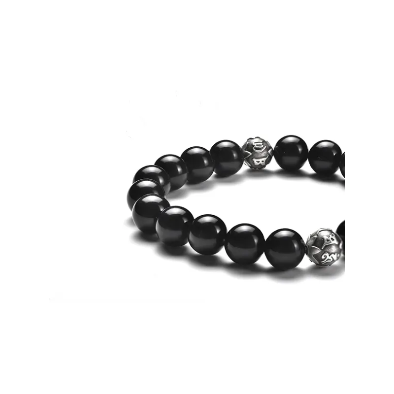 IDEAGEMER Obsidian Bracelets Men's-5