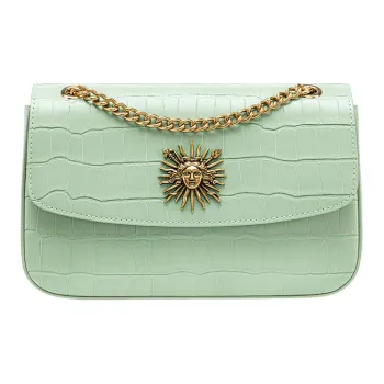 VANESSA HOGAN Helios Series Cow Leather Shoulder Bag Crossbody Bag Women's Light Green