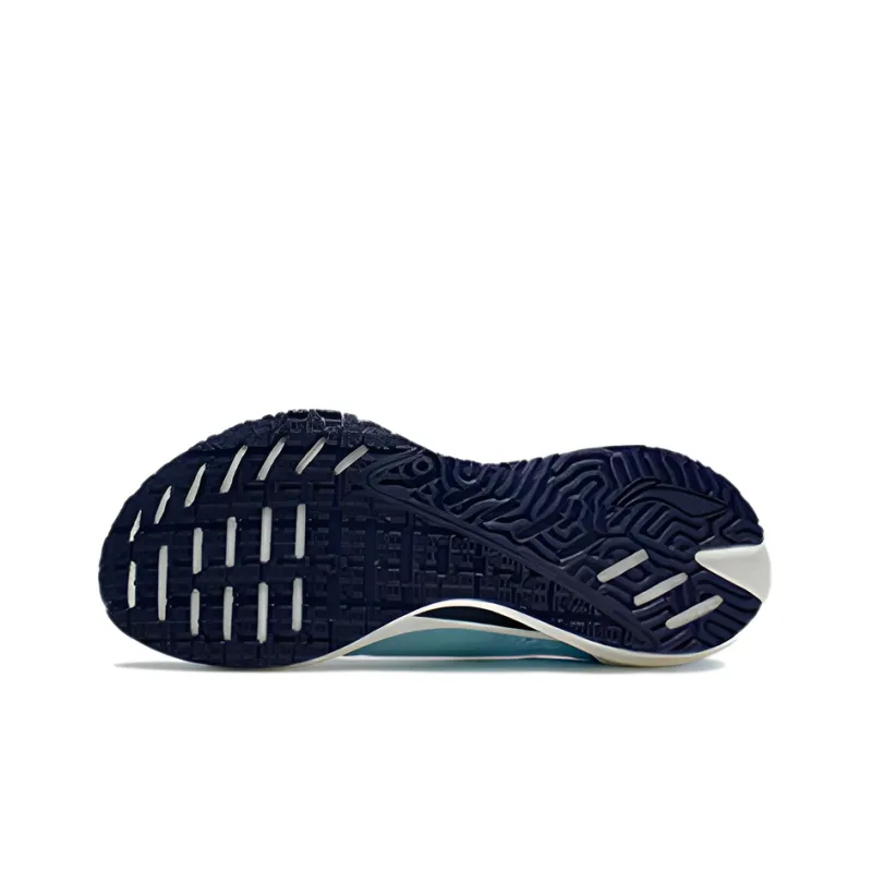 LiNing Jueying Essential 䨻 Anti Slip Wear Resistant Low Top Running Shoes Men's Moon White Blue-3