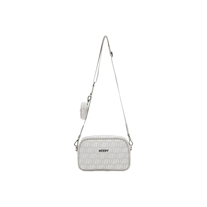 NERDY Polyester Small Square Bag Crossbody Bags Regular Unisex Light Gray-0