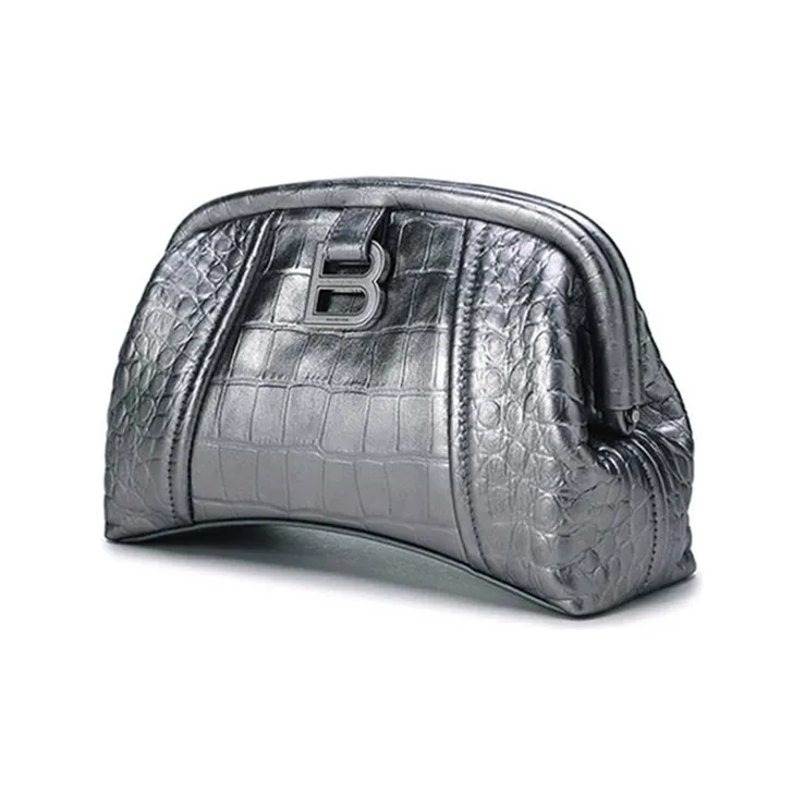 Balenciaga Editor Clutch Xs Silver Metallized-1
