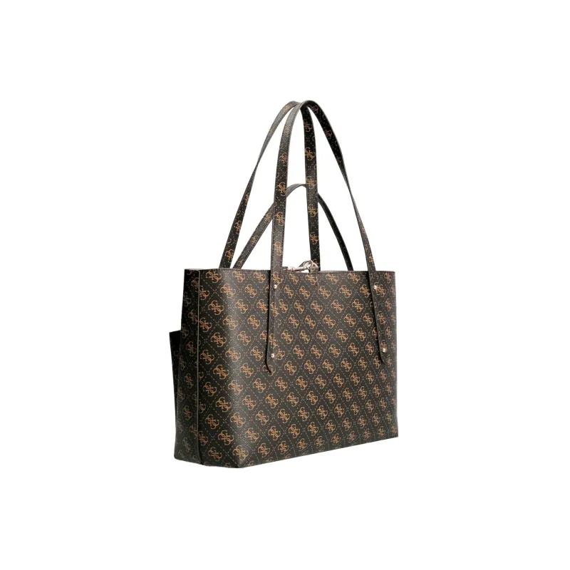 GUESS Multicolor Tote Bag Shopping Bag Combo One Shoulder Handbag Regular Women's Brown/Beige-1