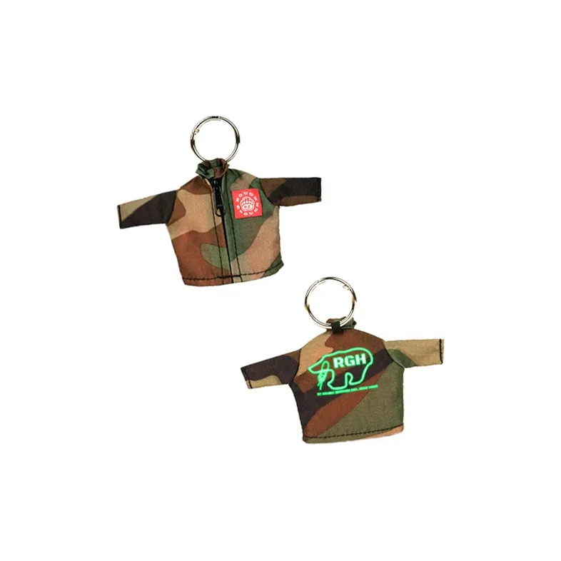 Rough Enough Polyester Earphone Case With Keychain And Pendant Key Pouch Mini Unisex Camouflage-4