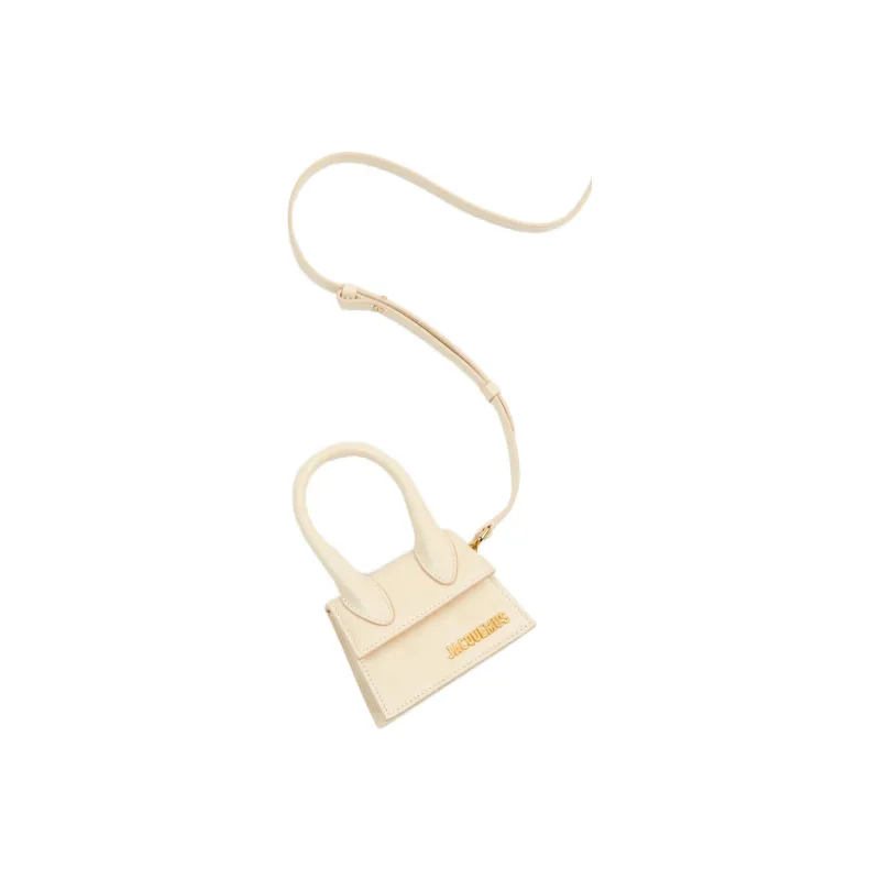 Jacquemus Cow Leather Shoulder Bag, Crossbody Bag, Handbag Mini Women's Ivory-3