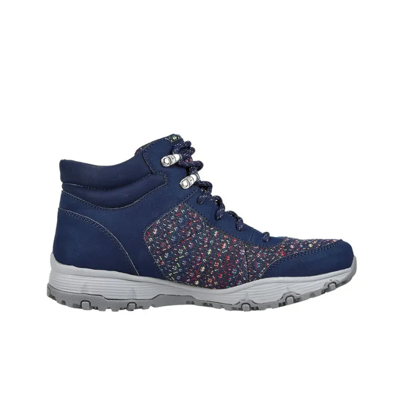 Skechers Seager Hiker-Art-Beat Cushioning Anti-Slip And Wear-Resistant High-Top Hiking Trekking Shoes Women's Blue-1