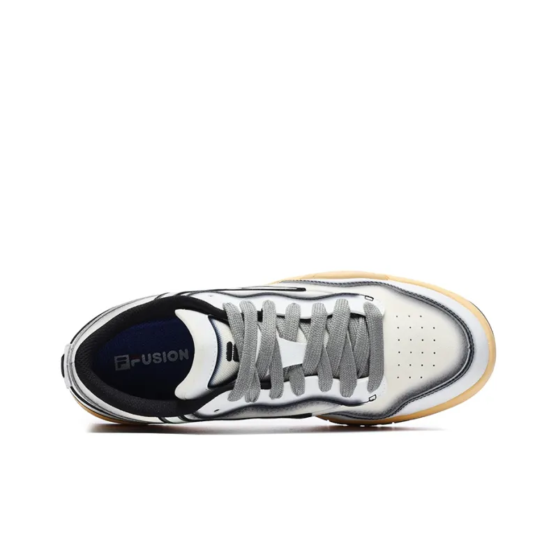FILA FUSION T88 SKB Anti Slip Wear Resistant Low Top Skateboard Shoes Men's Antique White-3