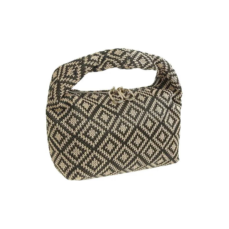 Furla Ginger Polyester Hobo Bag Handbag Trumpets Women's Black/Brown-1
