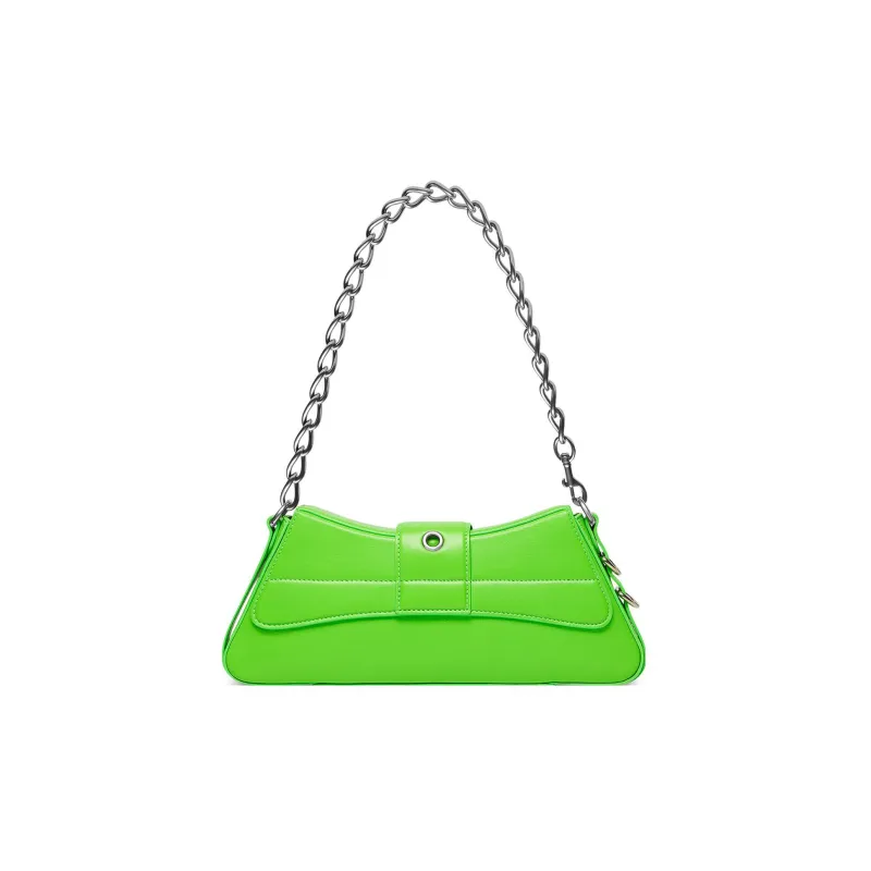 Balenciaga LINDSAY Smooth Calf Leather Shoulder Bag Crossbody Bag Handbag Small Size Women's Bright Green-3