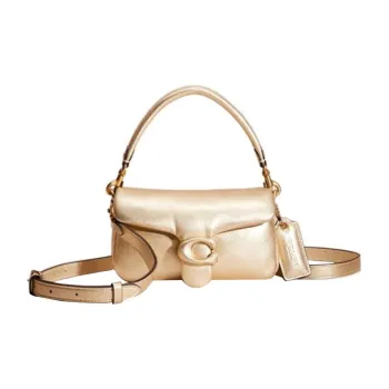 COACH Tabby Leather Handbag Shoulder Bag Crossbody Bag Small Size Women's Gold