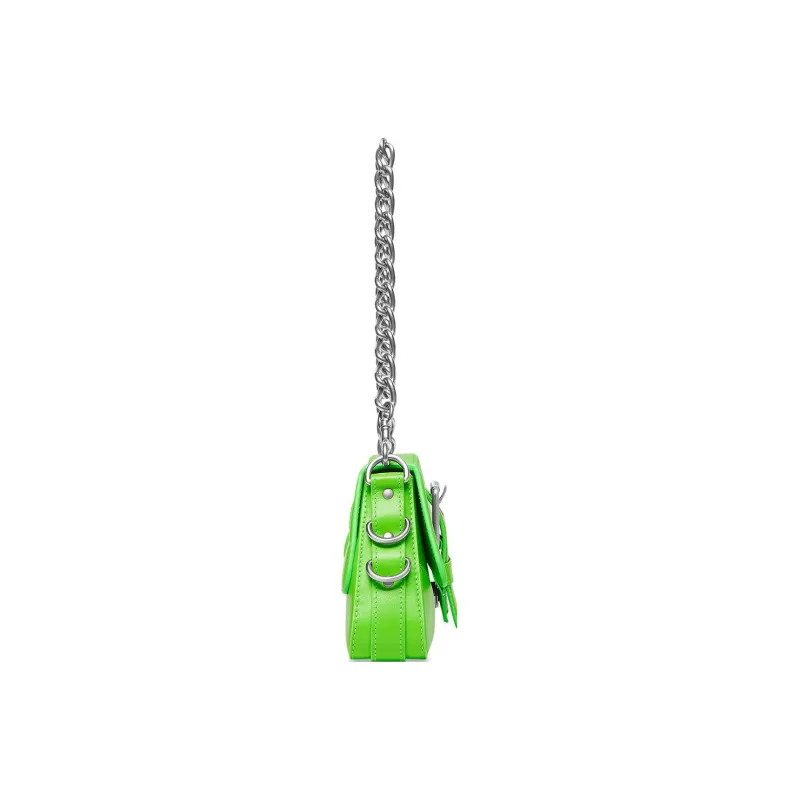 Balenciaga LINDSAY Smooth Calf Leather Shoulder Bag Crossbody Bag Handbag Small Size Women's Bright Green-2