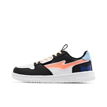 Erke Unparalleled Low Top Skateboard Shoes Women's Black Neon Orange Pink